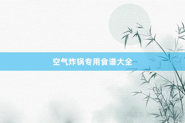 空气炸锅专用食谱大全