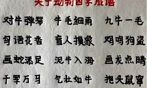 带动物的四字成语造句_用带有动物的四字成