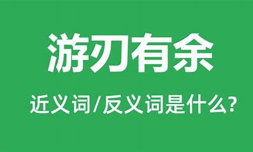 游刃有余是什么意思解释词语_游刃有余是什