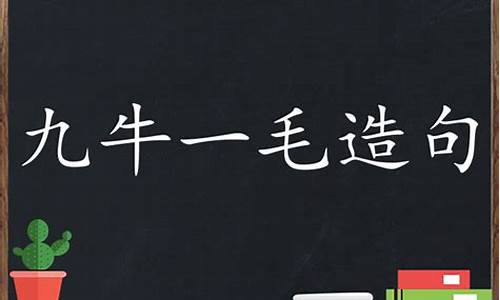 九牛一毛造句短句怎么写_九牛一毛造句短句