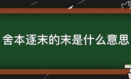 舍本逐末意思解释_舍本逐末意思